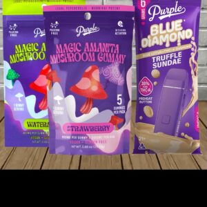 b2g1 purple gummies + blue lotus disposable bundle